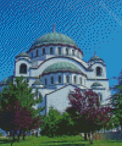 Belgrade St Sava Church Diamond Painting