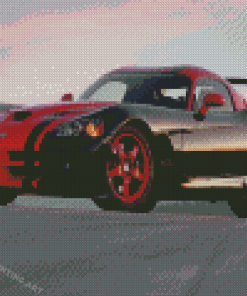 Black And Red Dodge Viper Diamond Painting