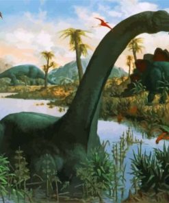 Brontosaurus Dinosaur Diamond Painting