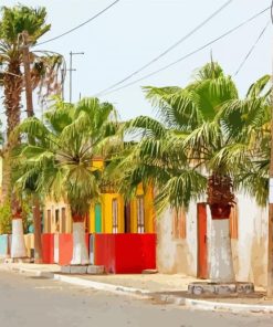 Cape Verde Buildings Diamond Painting