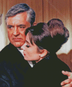 Cary Grant And Audrey Hepburn Charade Movie Diamond Painting