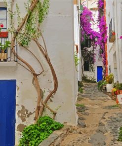 Costa Cadaques Floral Streets Diamond Painting