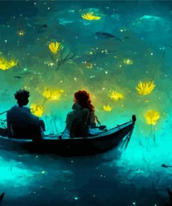 Couple In A Boat Diamond Painting