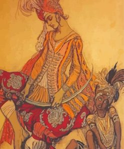 Eastern Prince And His Page By Leon Bakst Diamond Painting