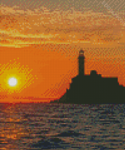Fastnet Lighthouse At Sunset Diamond Painting