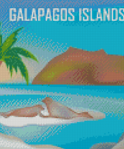 Galapagos Island Poster Art Diamond Painting