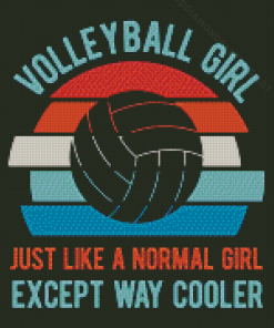 Girl Volleyball Quote Diamond Painting