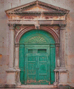 Green Old Italian Door Diamond Painting