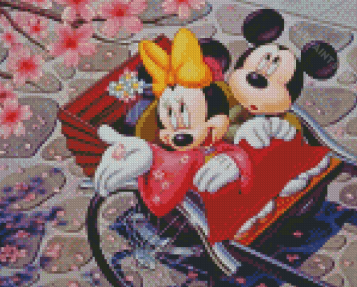 Mickey And Minnie In Japan Diamond Painting