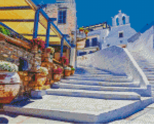 Naxos Island Streets Diamond Painting