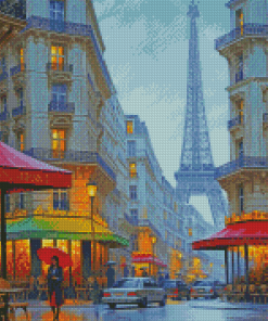 Rainy Paris France Diamond Painting