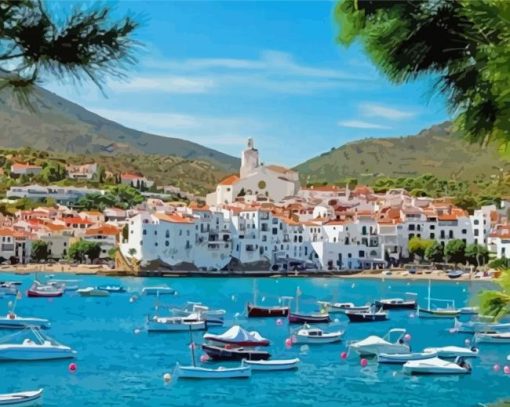 Spain Cadaques Port Diamond Painting