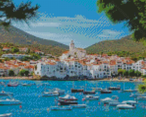 Spain Cadaques Port Diamond Painting