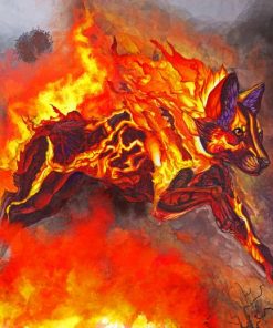 The Fire Dog Diamond Painting