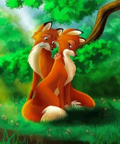 Tod And Vixey Couple Diamond Painting