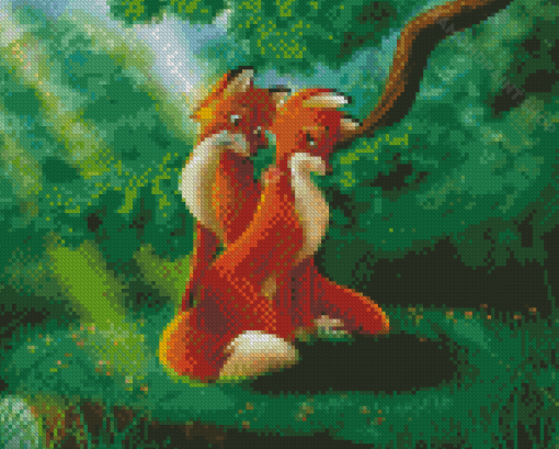 Tod And Vixey Couple Diamond Painting