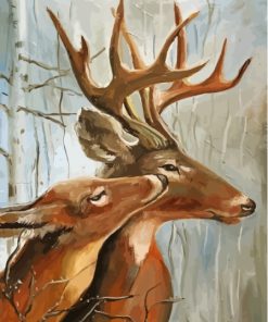 Wild Deer Couple Diamond Painting