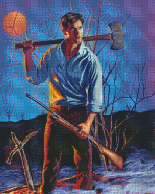 Aesthetic Ash Evil Dead Diamond Painting