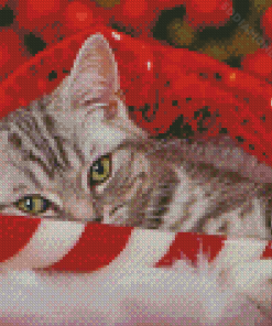 Aesthetic Cat Christmas Diamond Painting
