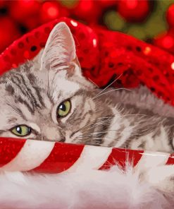 Aesthetic Cat Christmas Diamond Painting