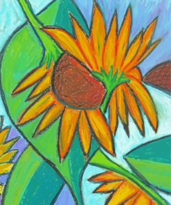 Aesthetic Cubist Sunflowers Diamond Painting