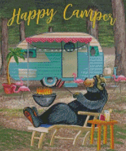 Aesthetic Happy Camper Diamond Painting