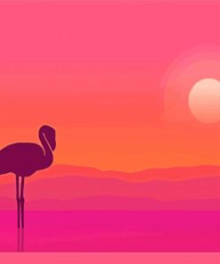 Aesthetic Sunrise Flamingo Diamond Painting