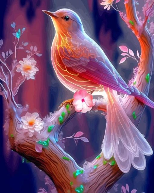 Aesthetic Floral Bird Diamond Painting