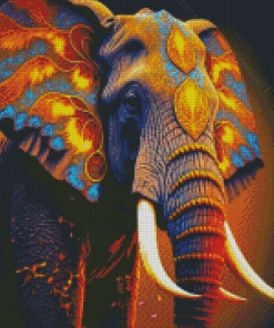 Aesthetic Indian Elephant Diamond Painting