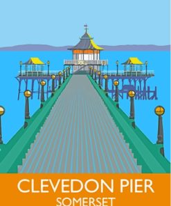 Clevedon Pier Poster Diamond Painting