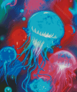Cool Neon Jellyfish Diamond Painting