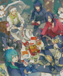 Dramatical Murder Video Game Characters Diamond Painting