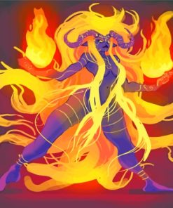 Fire Demon Lady Diamond Painting