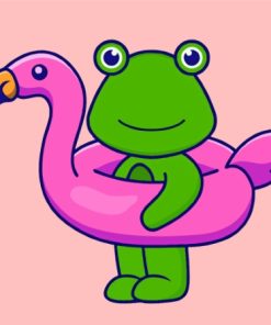 Frog And Flamingo Cartoon Diamond Painting