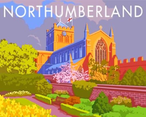 Northumberland Hexham Abbey Poster Diamond Painting