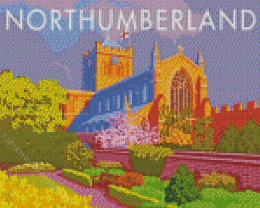 Northumberland Hexham Abbey Poster Diamond Painting
