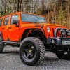 Orange Jeep Luxury Car Diamond Painting