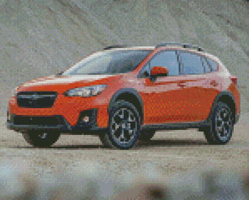 Orange Subaru Crosstrek Car Diamond Painting