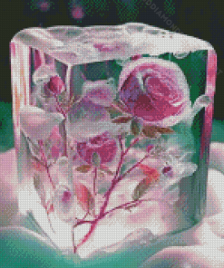 Purple Frozen Roses Diamond Painting