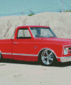 Red 68 Chevy Truck Diamond Painting