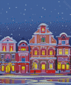 Snow Christmas Night Diamond Painting