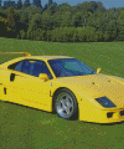 Yellow Ferrari F40 Diamond Painting
