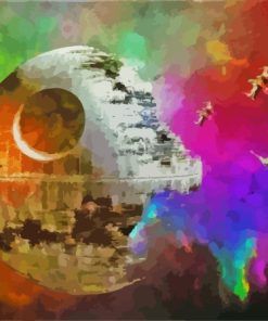 Abstract Death Star Space Diamond Painting