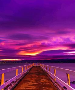 Aesthetic Purple Sunset Diamond Painting