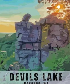 Baraboo Wisconsin Devils State Park Diamond Painting