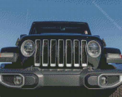 Black Jeep Wrangler Unlimited Sport Diamond Painting