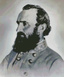 Black And White American Stonewall Jackson Diamond Painting