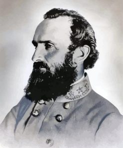 Black And White American Stonewall Jackson Diamond Painting