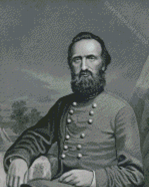 Black And White Stonewall Jackson Diamond Painting