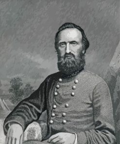 Black And White Stonewall Jackson Diamond Painting